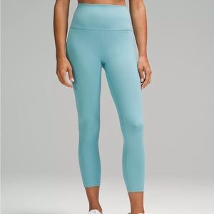 NWT Lululemon Wunder Train High-Rise Tight with Pockets 25" tidal teal TDLT 14
